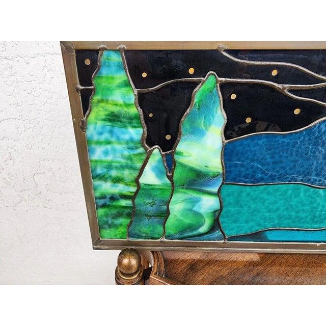 Stained Glass Hanging Ceiling Light Box Custom Made Chairish