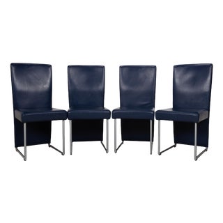 7400 Chairs Cantilever Chairs in Leather from Rolf Benz, Set of 4 For Sale