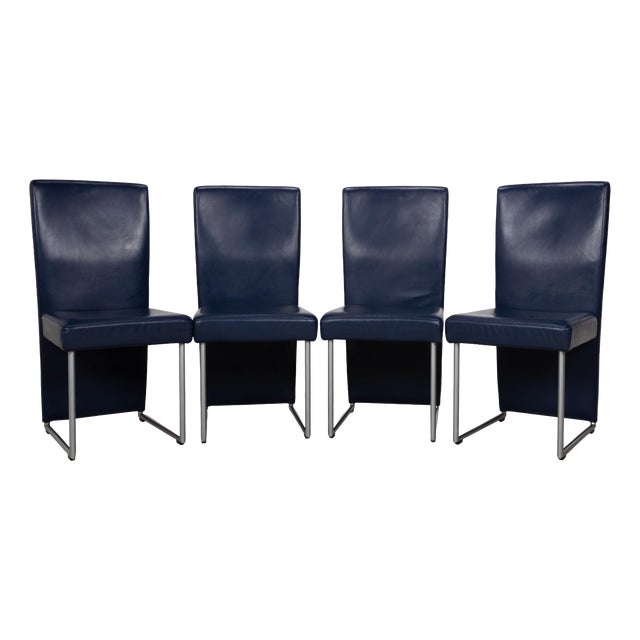 7400 Chairs Cantilever Chairs in Leather from Rolf Benz, Set of 4 For Sale