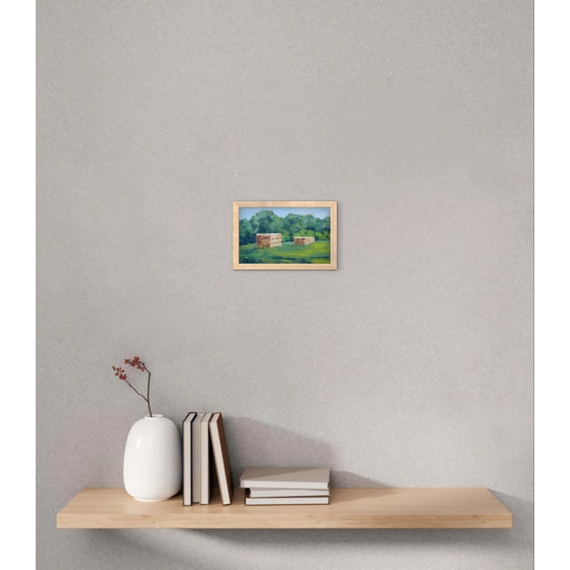 Quiet Places & Journeys — Hay Bales Landscape (Original Oil Landscape) For Sale - Image 13 of 18