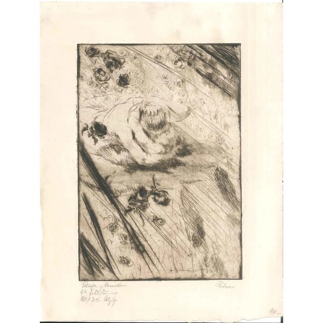 Mein Weg mit dem Weib #15 - Original Etching by W.R. Rehn 1919 For Sale
