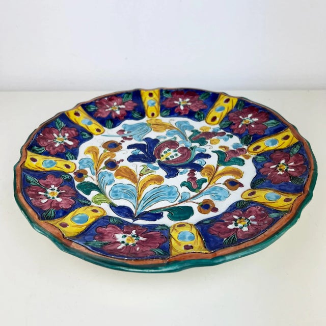 1950s Vintage Sgraffito Plate by Mancinelli, 1950s For Sale - Image 5 of 11