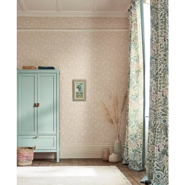 English Morris & Co Mallow Wallpaper in Cream Ivory - a Sample For Sale - Image 3 of 3