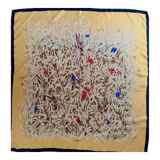 Hermès Les Blés Silk Scarf 2006 Designed by Grygkar Hugo For Sale