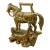 Vintage English Brass Horse and Dog Letter Rack For Sale