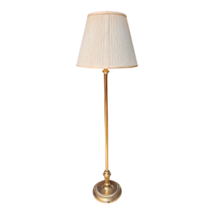 Vintage Brass Swing Arm Floor Lamp – Wescal Hardware & Eagle Socket – Mid Century Traditional