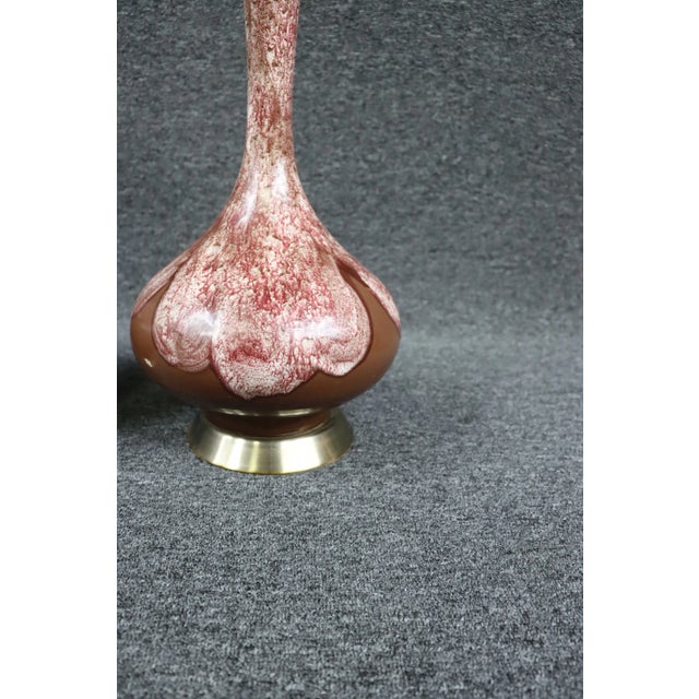 Mid Century Paint Decorated Lamps/Pair For Sale In Philadelphia - Image 6 of 8