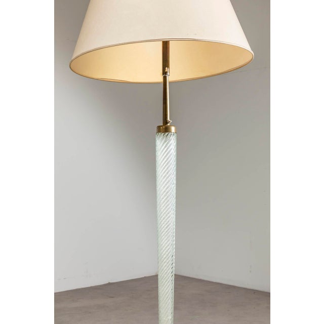 Floor lamp model 529 designed by carlo scarpa and produced by the famous venini glassworks in the 1940s. Glass and brass...