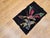 Black Vintage American Hand Hooked Rug, Handwoven Parrot Pattern, Folk Art Tapestry, 2x3 For Sale - Image 8 of 9