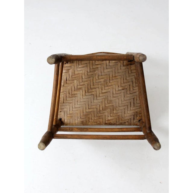 Antique Splint Weave Seat Chair For Sale - Image 11 of 11