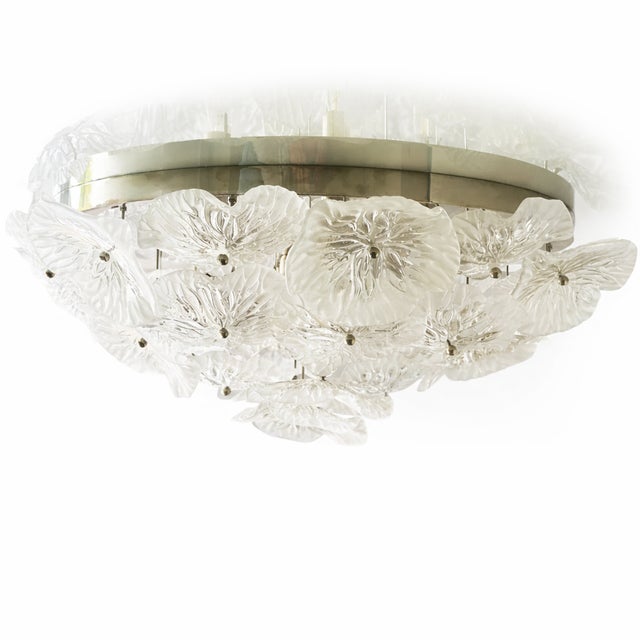 2010s Contemporary Floreal Murano Glass Flush Mount by SimoengContemporary Floreal Murano Glass Flush Mount by Simoeng For Sale - Image 5 of 10