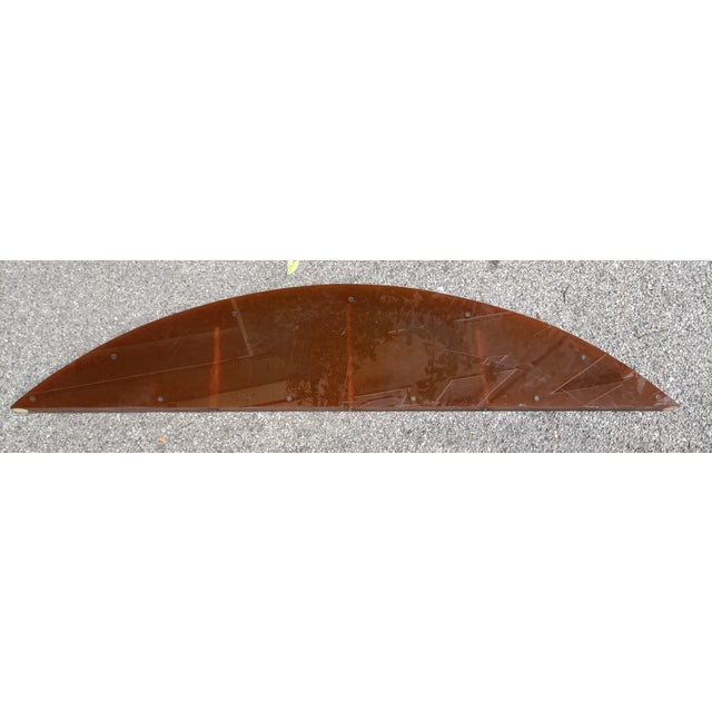 Console Shelf in Orange Acrylic Glass, 1970s For Sale - Image 4 of 8