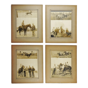1950's Winner Circle Quarterhorse Horse Racing Photographs - Set of 4