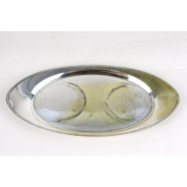 Metal Art Nouveau Silvered Brass Goblets on Tray by Argentor, 1910, Set of 3 For Sale - Image 7 of 18