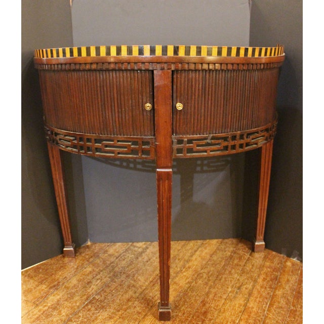 Neoclassical Circa 1800 Dutch Neoclassical Demilune Side or Console Table For Sale - Image 3 of 7