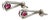 Natural Tourmaline Diamond Dangle Stud Earrings 0.75" 14k White Gold 2.48 TCW For Sale