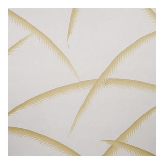 Schumacher Deco Palms Wallpaper in Gold - 10 Yards For Sale