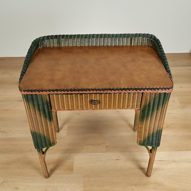 Wood Two Piece Set of Antique Wicker by Lloyd Loom For Sale - Image 7 of 18