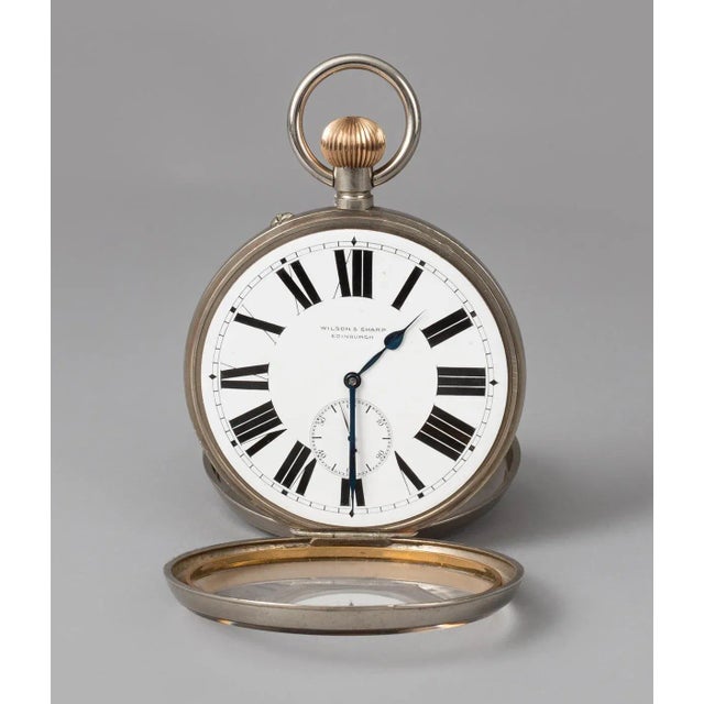 Pocket Clock in Sterling Silver Stand, 1904 For Sale - Image 12 of 13