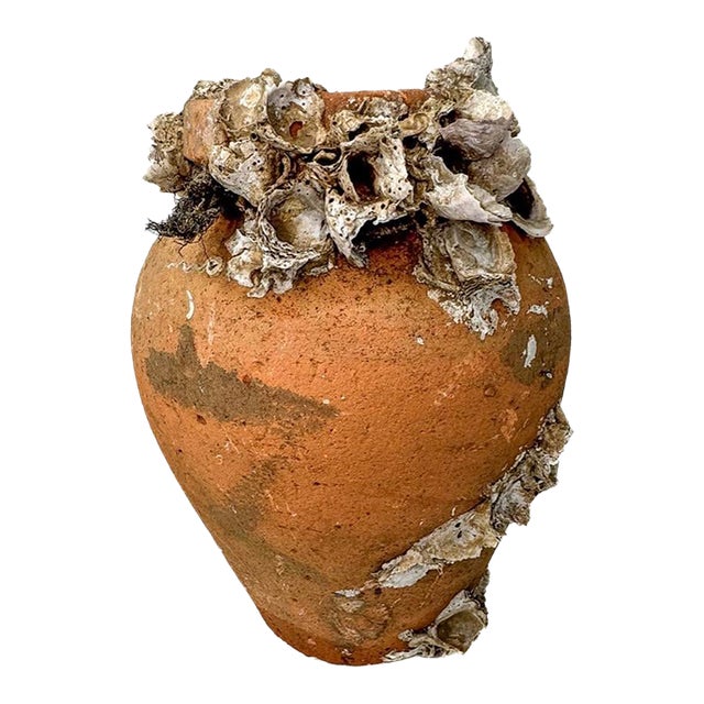 Mid 20th Century Terra Cotta Oyster Pot For Sale