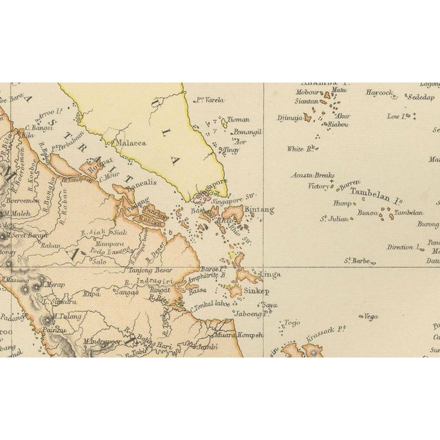 Antique Map of the Indian Archipelago, 1882 For Sale - Image 3 of 7