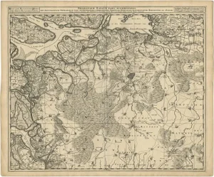 Antique Map of Brabant the Netherlands by N. Visscher, 1690
