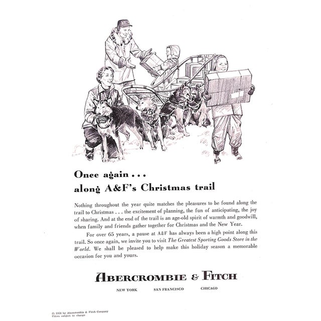 [36] pp. Abercrombie & Fitch 1958 9 3/4" x 7" Jacket design by Robert Riger