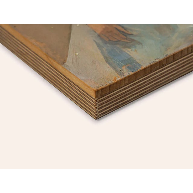 Chichio, Female Study, 1928, Oil on Wooden Plate, Framed For Sale - Image 9 of 11