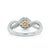 925 Sterling Silver Citrine Infinity Style Ring • Delicate Twist Band Ring for Women Us 7 For Sale - Image 6 of 6