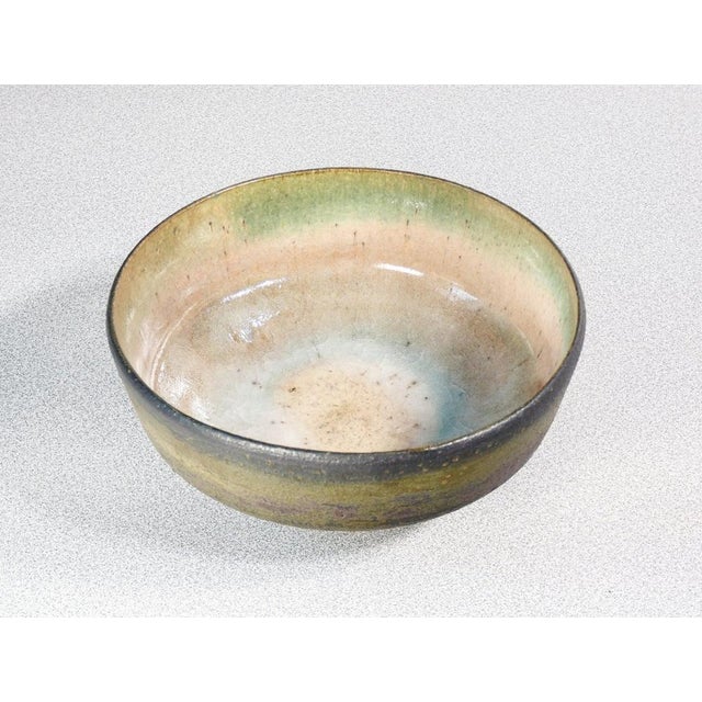 Blue Italian Glazed Ceramic Bowl For Sale - Image 8 of 8
