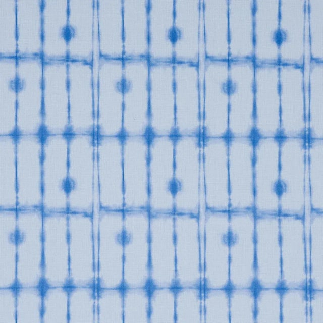 Sample - Schumacher x Victor Glemaud Julie Fabric in Blue For Sale