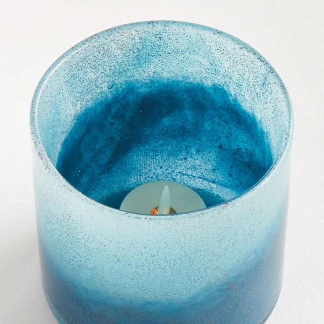 Kenneth Ludwig Chicago Barclay Butera Del Mar Glass Hurricane For Sale - Image 4 of 4