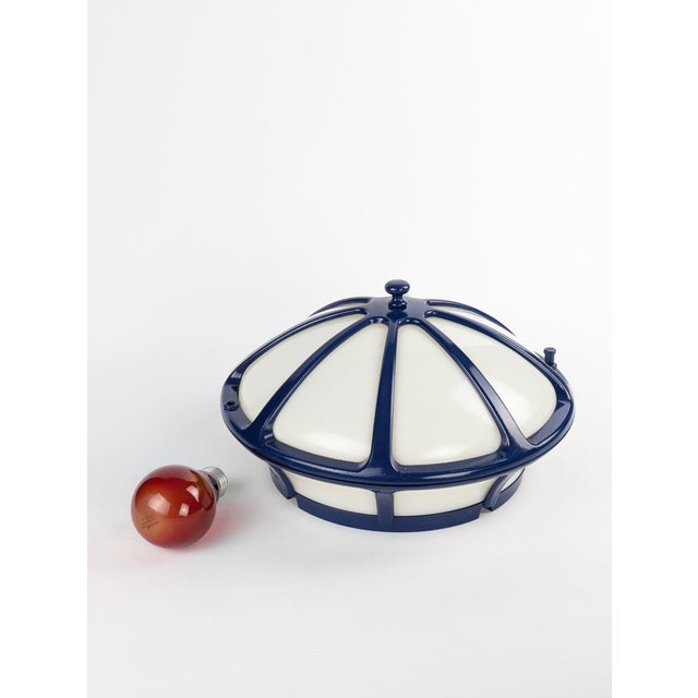 Dimensions: Ø27 x D16 New old stock item Light fixture made of cast aluminum and translucent plastic - It offers...