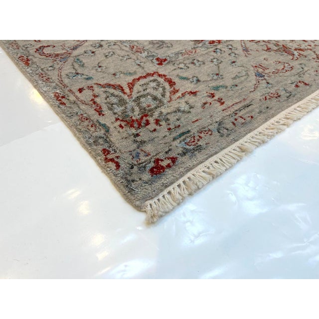 2000 - 2009 Silk and Wool Agra Rug , 6'2" X 9'3" For Sale - Image 5 of 5