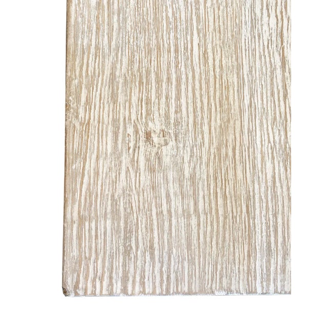 Weathered White Vintage Elm Dining Table For Sale - Image 4 of 6