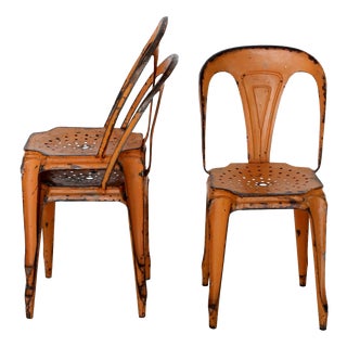 Vintage Iron Chairs, 1940s, Set of 3 For Sale