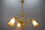 French Rococo Style Bronze and Noverdy Glass Three-Light Chandelier, 1920 For Sale - Image 17 of 18