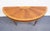 Hepplewhite Ethan Allen Newman Collection Mahogany Sunburst Traditional Federal Hepplewhite Style 56" Demilune Sofa Table 34-9401 For Sale - Image 3 of 7