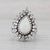 White Vintage Pear Opal Diamond Halo Ring 14k White Gold Size 6-6.25 Cocktail For Sale - Image 8 of 8