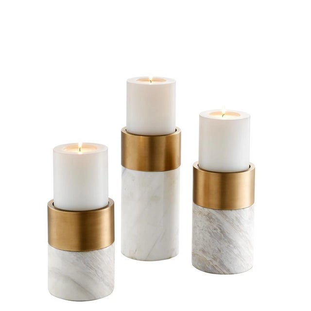 Marble Candle Holder Set Eichholtz Sierra Chairish