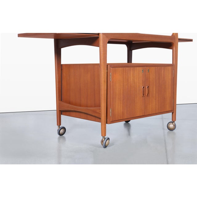 1960s Danish Modern Teak Extendable Bart Cart by Falster Mobelfabrik For Sale - Image 10 of 15