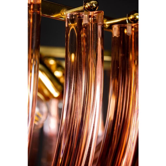 Pink Murano Curvati Ceiling Light or Flush Mount, 1990 For Sale - Image 9 of 15