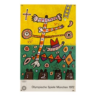 Munich 1972 Olympic Games Olympic Poster by Alan Davie For Sale