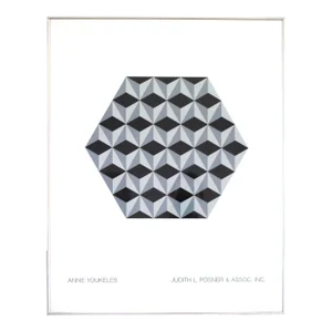 1980s Framed Judith L. Posner & Associates Exhibition Poster for Anne Younkeles