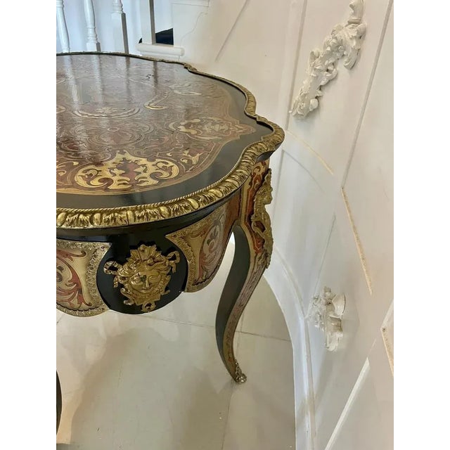 Ancient French Boulle Center Table, 1860s For Sale - Image 10 of 13