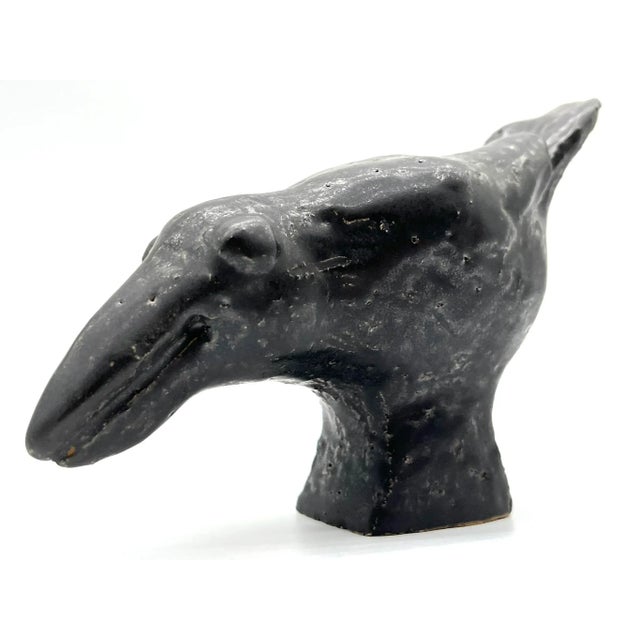 Vintage Ceramic Black Bird Sculpture by Ueli Schmutz, 1970s For Sale - Image 15 of 15