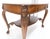 Art Nouveau Style Carved Faces Ball & Claw Feet Rounded Oak Desk Writing Table For Sale - Image 6 of 12