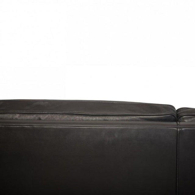 Moel 2213 3-Seater Sofa in Black Leather by Børge Mogensen, 2001 For Sale - Image 15 of 18