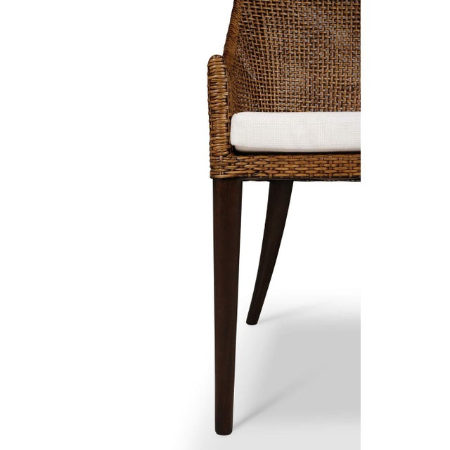 Wood Coastal Rattan Settee For Sale - Image 7 of 12