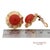 Vintage Gia Certified 14k Yellow Gold Natural Coral Earrings With Omega Back, Pair For Sale - Image 12 of 13